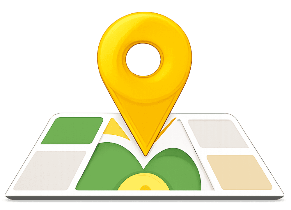 Live location map icon showing current position for nearby petrol pumps